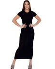 Daria Black Bodycon Maxi Dress