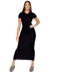Daria Black Bodycon Maxi Dress