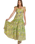 Eve Green Paisley Maxi Sundress