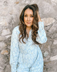 Claire Blue Geometric Jumpsuit