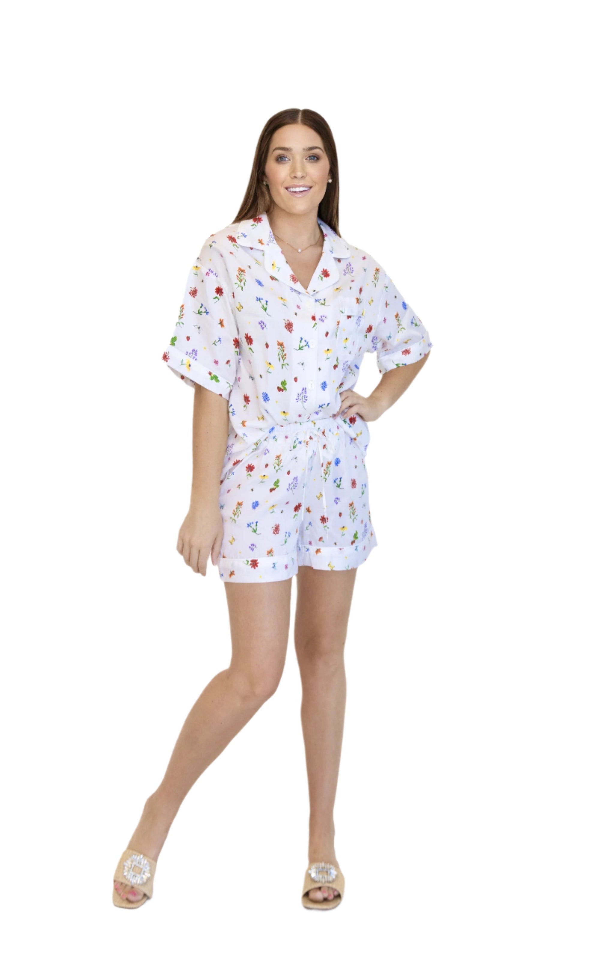 Charlee Short Button Up Bamboo Pajamas