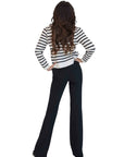 Danielle Black and White Cardigan with Gold Buttons
