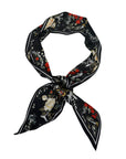 Midnight Bloom Silk Scarf