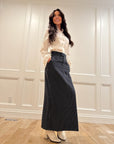 Dane Black with white stripe long skirt