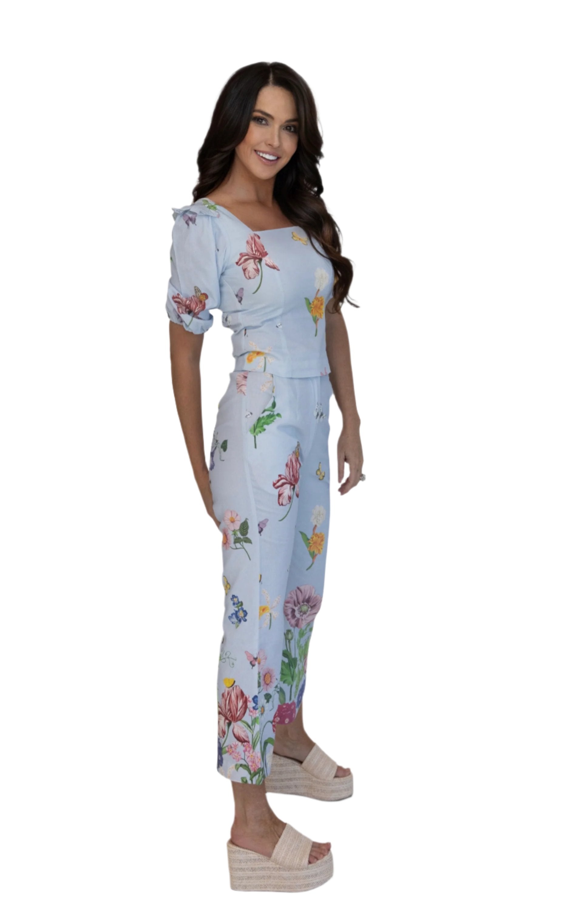 Cali Beth cropped Floral Pant Set