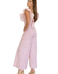 Cara pink ruffled jumper
