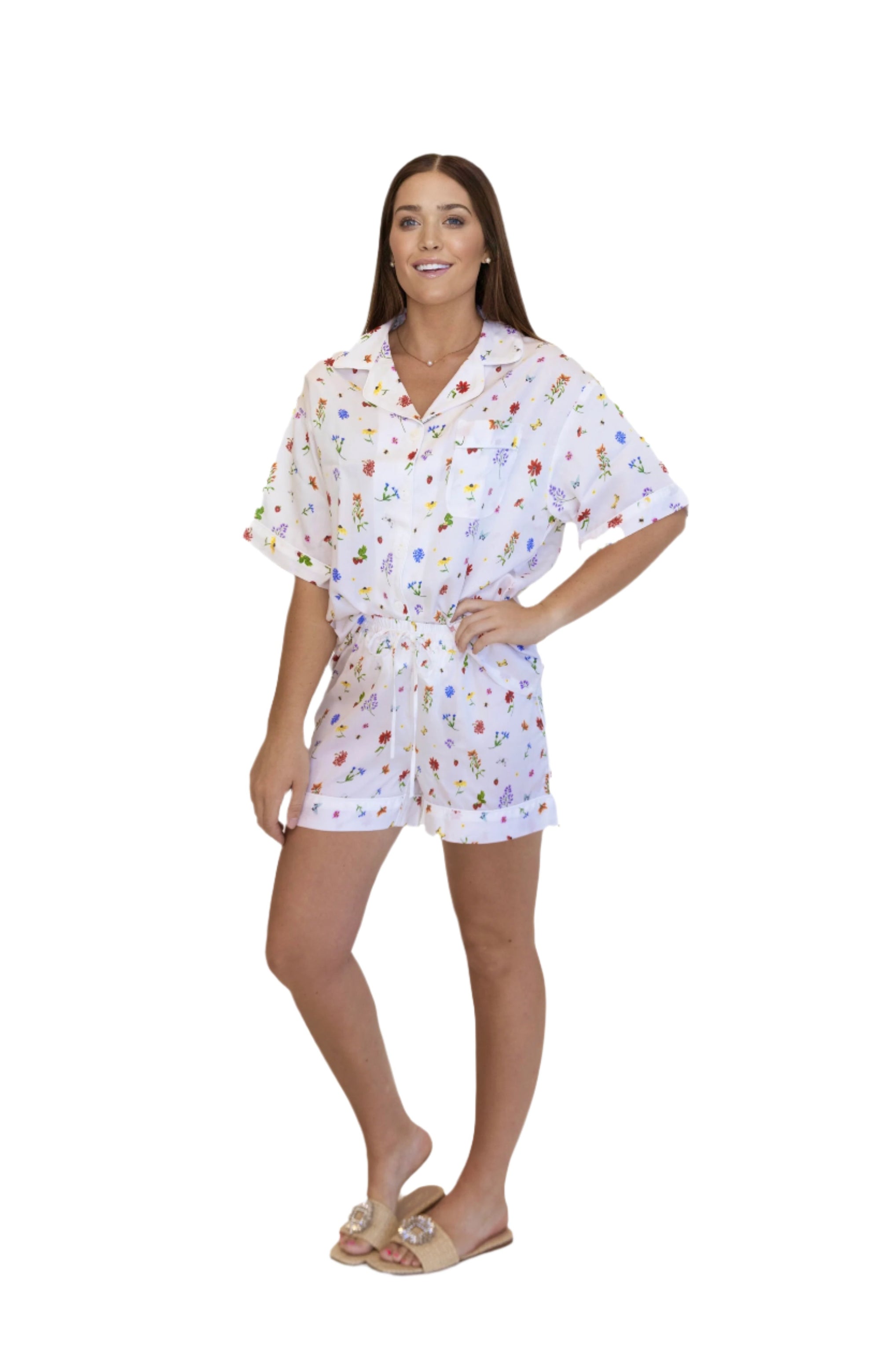 Charlee Short Button Up Bamboo Pajamas