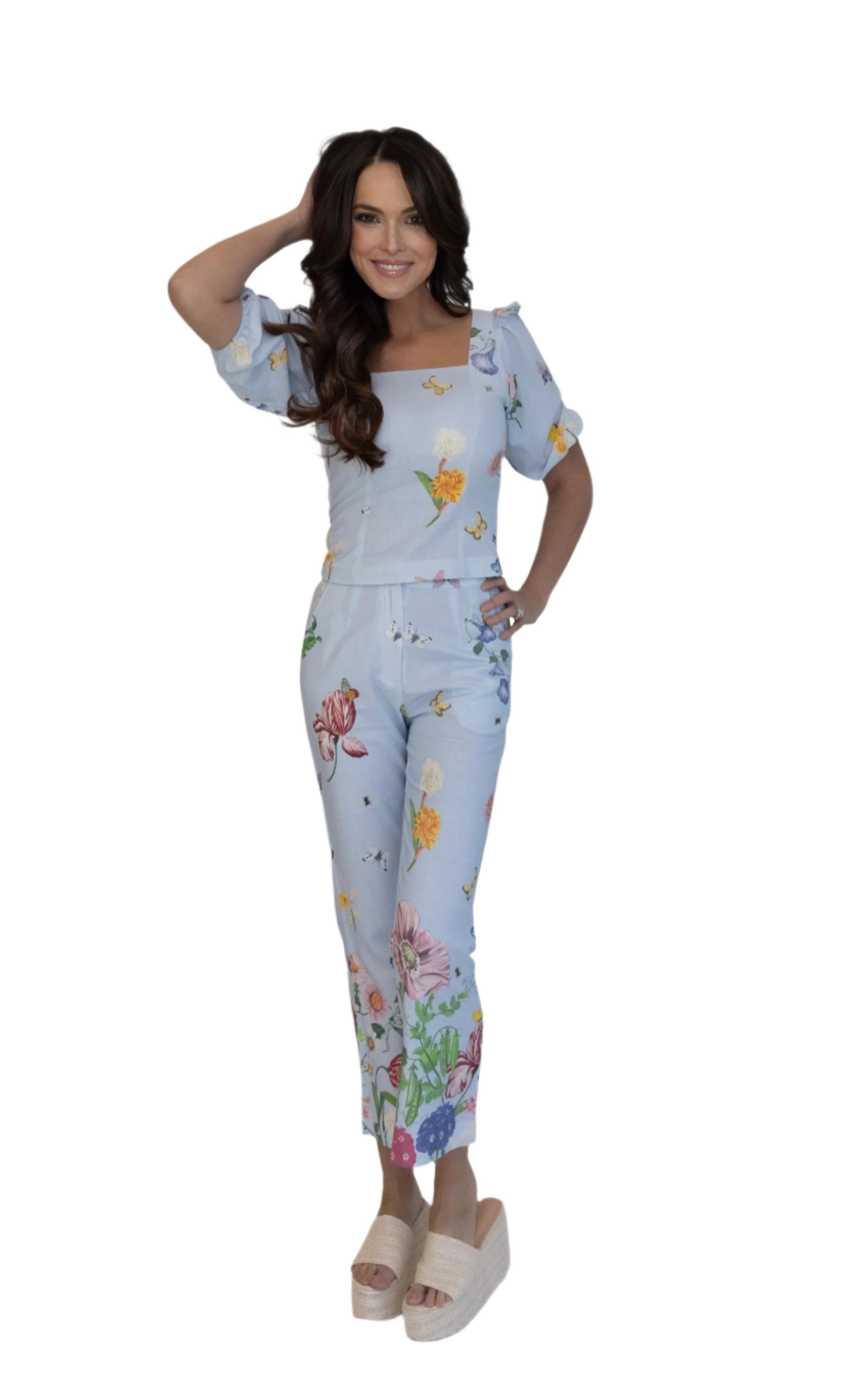 Cali Beth cropped Floral Pant Set