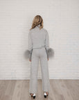 Deidre Lounge Suit with Fur Cuffs