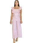 Cara pink ruffled jumper