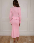Dakota Bumble Gum Pink Midi Sweater Dress