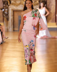 Delilah Pink One Shoulder Floral Maxi Gown