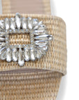 Eden Grass Sandal with Rhinestone buckle