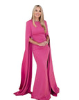 Elena Mulberry Crepe Gown