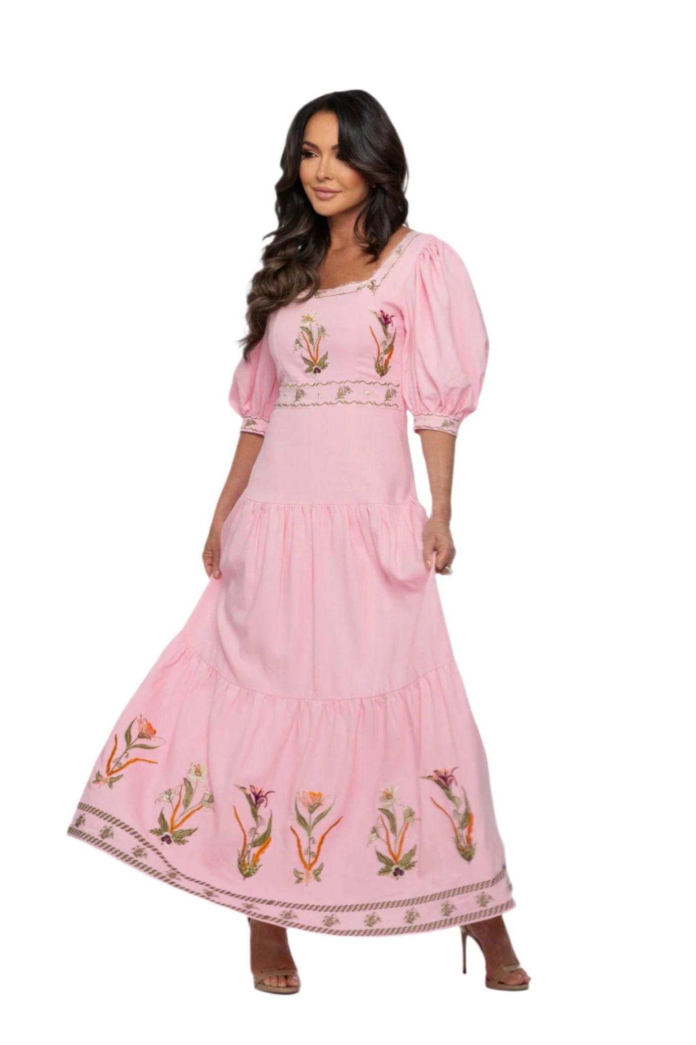Carina Pink Maxi Dress