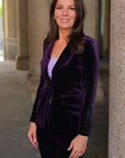 Eve Purple Velvet Pant Suit