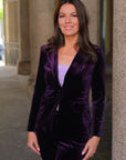 Eve Purple Velvet Pant Suit
