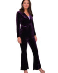 Eve Purple Velvet Pant Suit