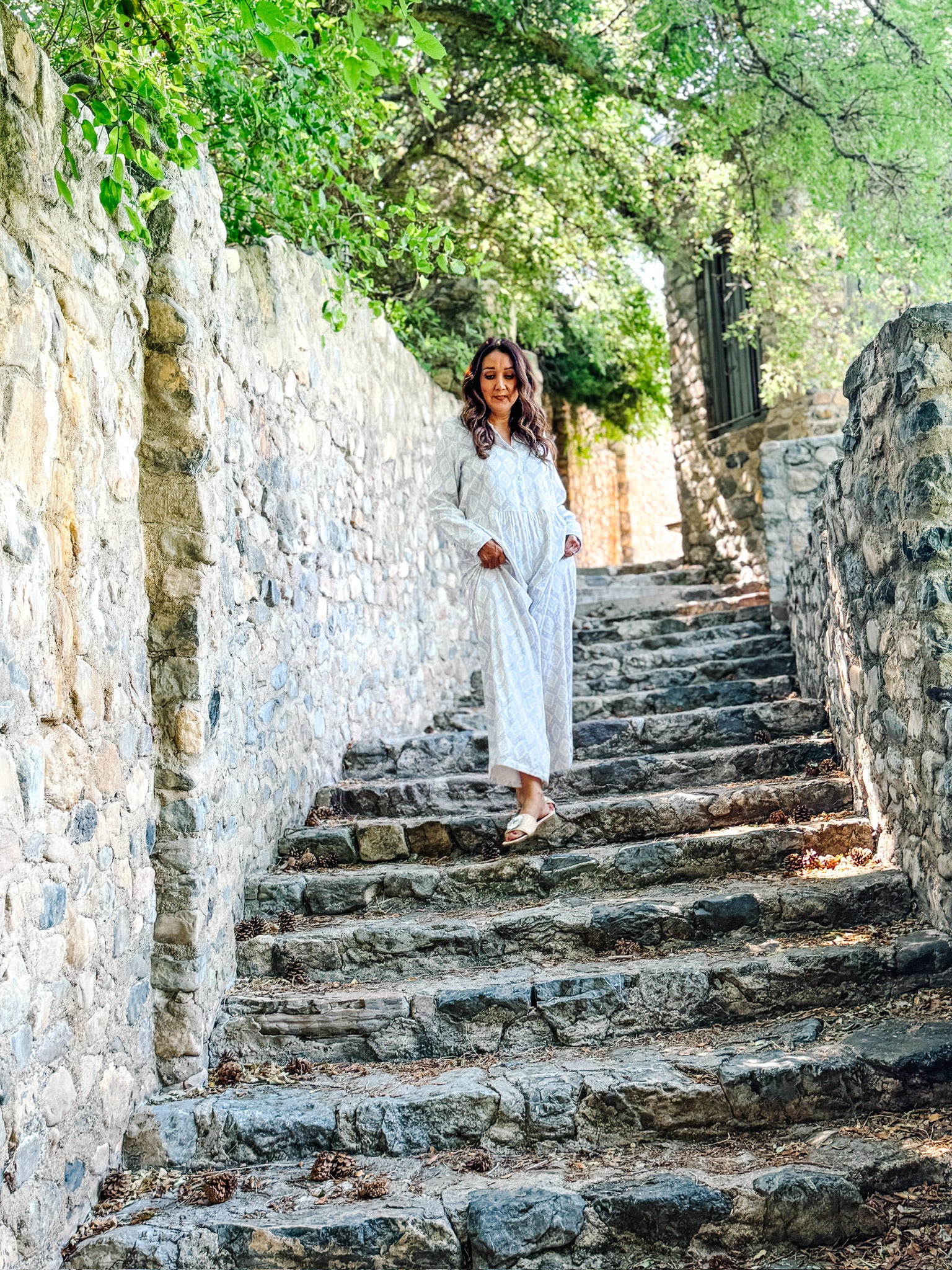 Claire Blue Geometric Jumpsuit