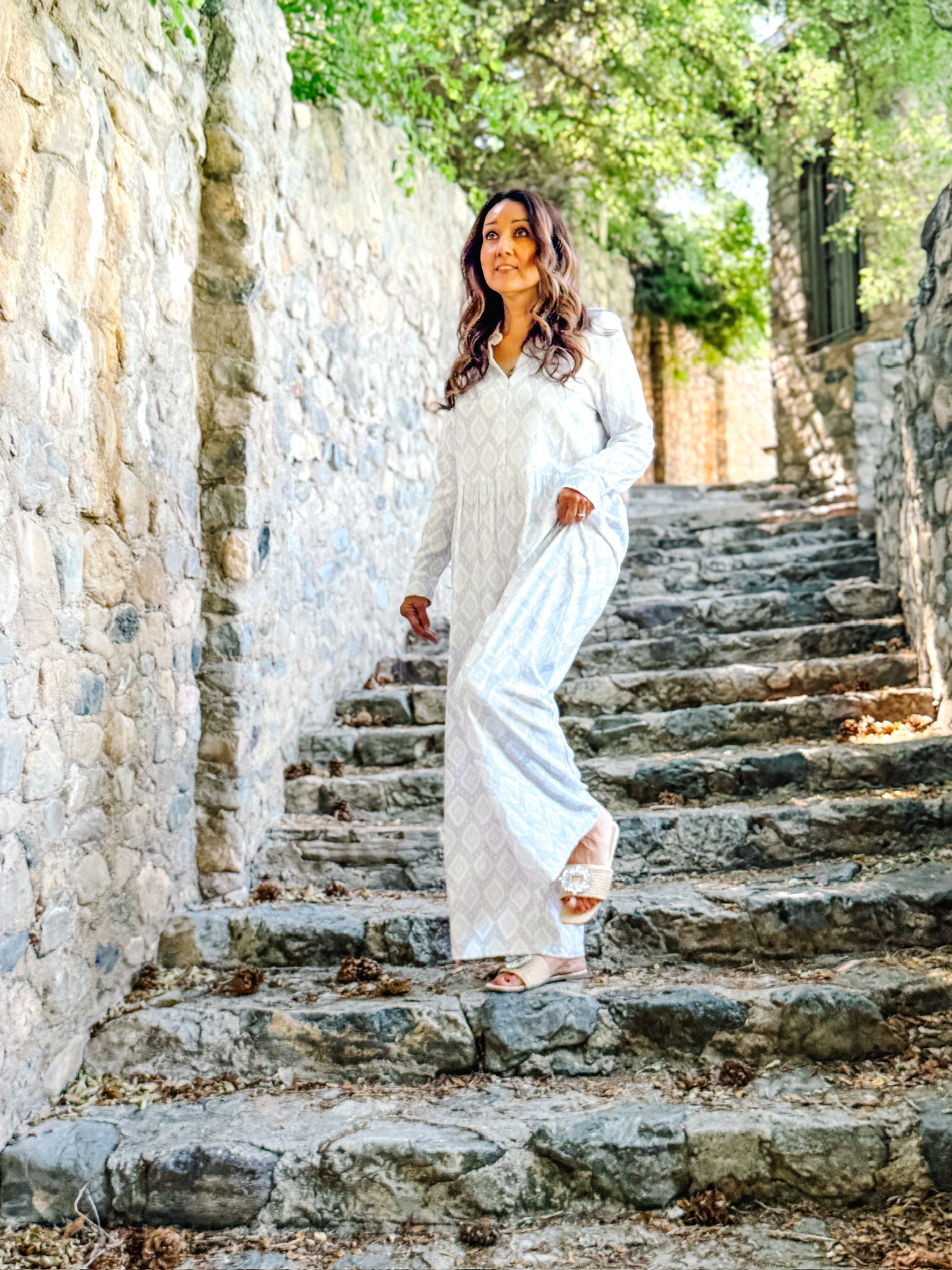 Claire Blue Geometric Jumpsuit