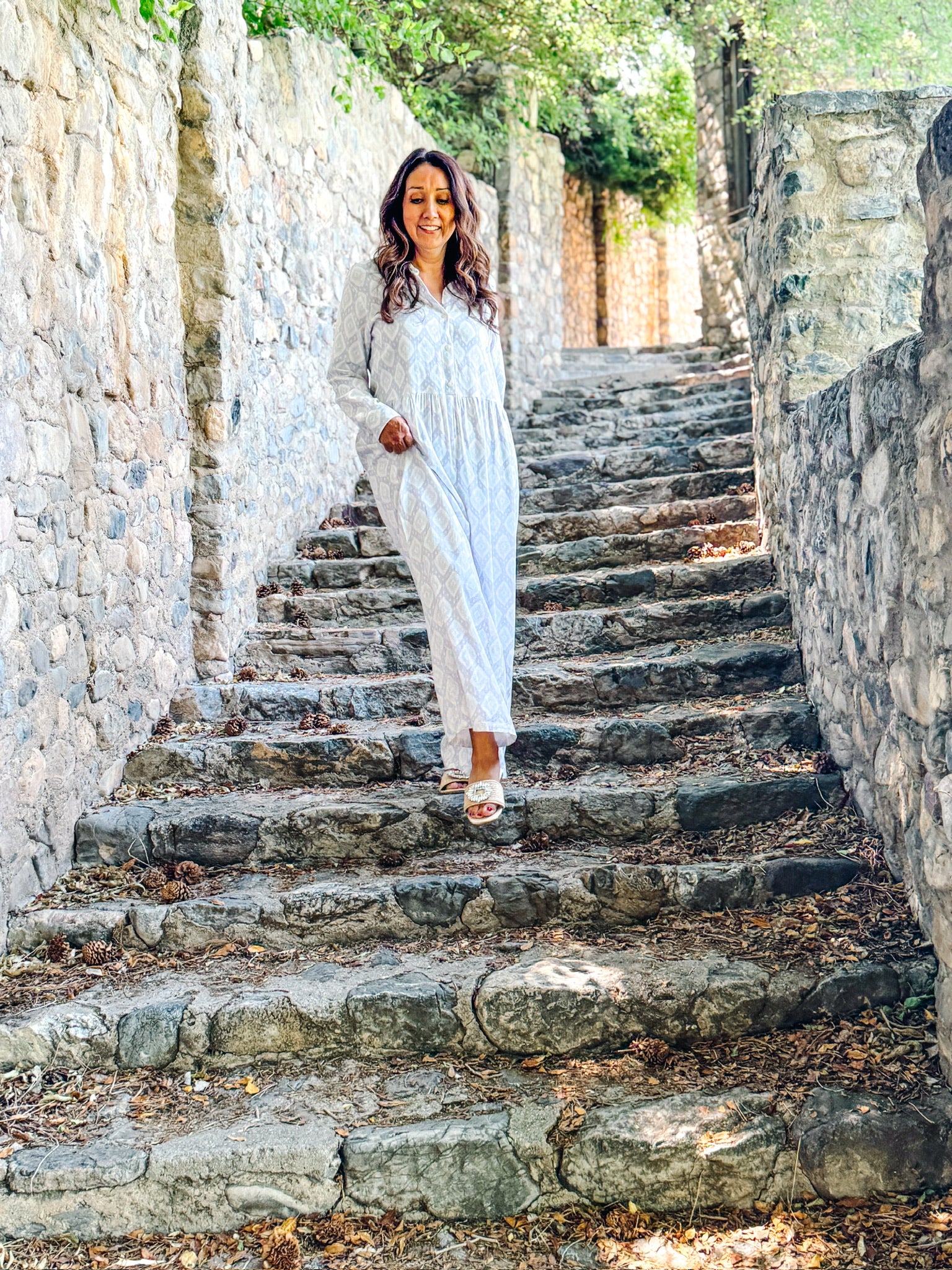 Claire Blue Geometric Jumpsuit