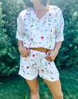 Charlee Short Button Up Bamboo Pajamas