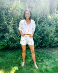Charlee Short Button Up Bamboo Pajamas