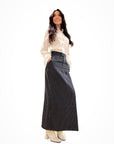 Dane Black with white stripe long skirt