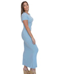 Bethany Blue Bodycon Maxi Dress