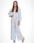 Claire Blue Geometric Jumpsuit