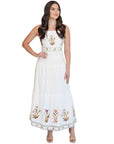 Chelsea White Embroidered Maxi Dress