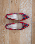 Eva Red Plaid Heel