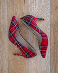 Eva Red Plaid Heel