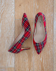 Eva Red Plaid Heel