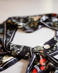 Midnight Bloom Silk Scarf