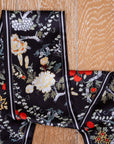 Midnight Bloom Silk Scarf