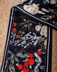 Midnight Bloom Silk Scarf