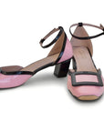 Addison Ankle Strap heel - Pink
