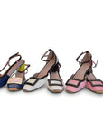 Addison Ankle Strap heel - White