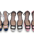 Addison Ankle Strap heel - White