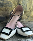 Addison Ankle Strap heel - White