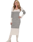 Drew Long Sleeve Midi Sweater Dress