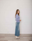 Danette Vintage Midi- Length Denim skirt