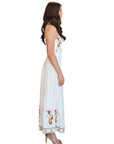 Chelsea White Embroidered Maxi Dress