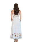 Chelsea White Embroidered Maxi Dress