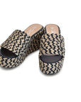 Eleanor Black and Tan Platform Sandal