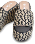 Eleanor Black and Tan Platform Sandal