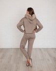 Darla fur trimmed hooded lounge suit