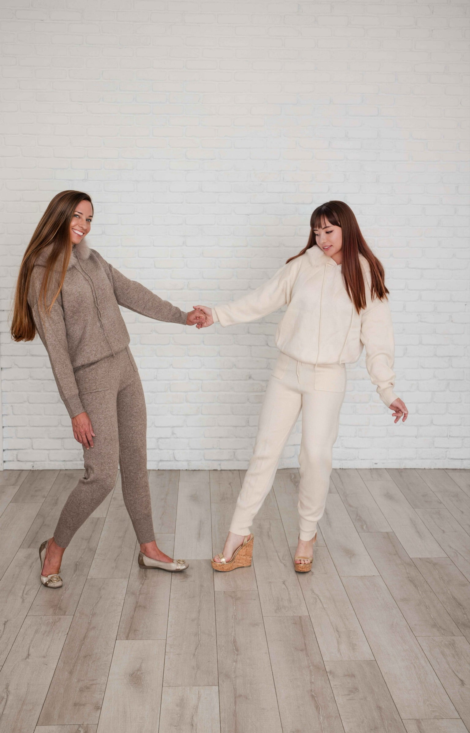 Darla fur trimmed hooded lounge suit