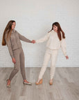 Darla fur trimmed hooded lounge suit